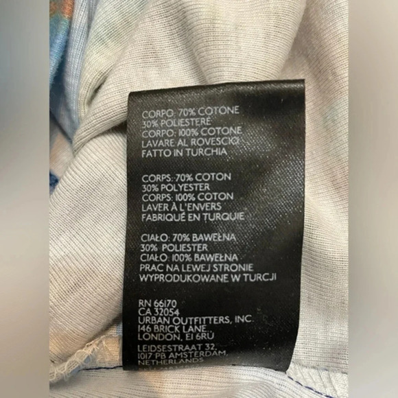 URBAN OUTFITTERS Short Sleeve Photo Print Raglan Mini Dress Medium - Picture 9 of 9